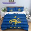 French Football Federation  Pattern Bedding Quilt Set  Home Decoration  Gift (1 * Duvet Cover + 2 * Pillowcase  Without Core)