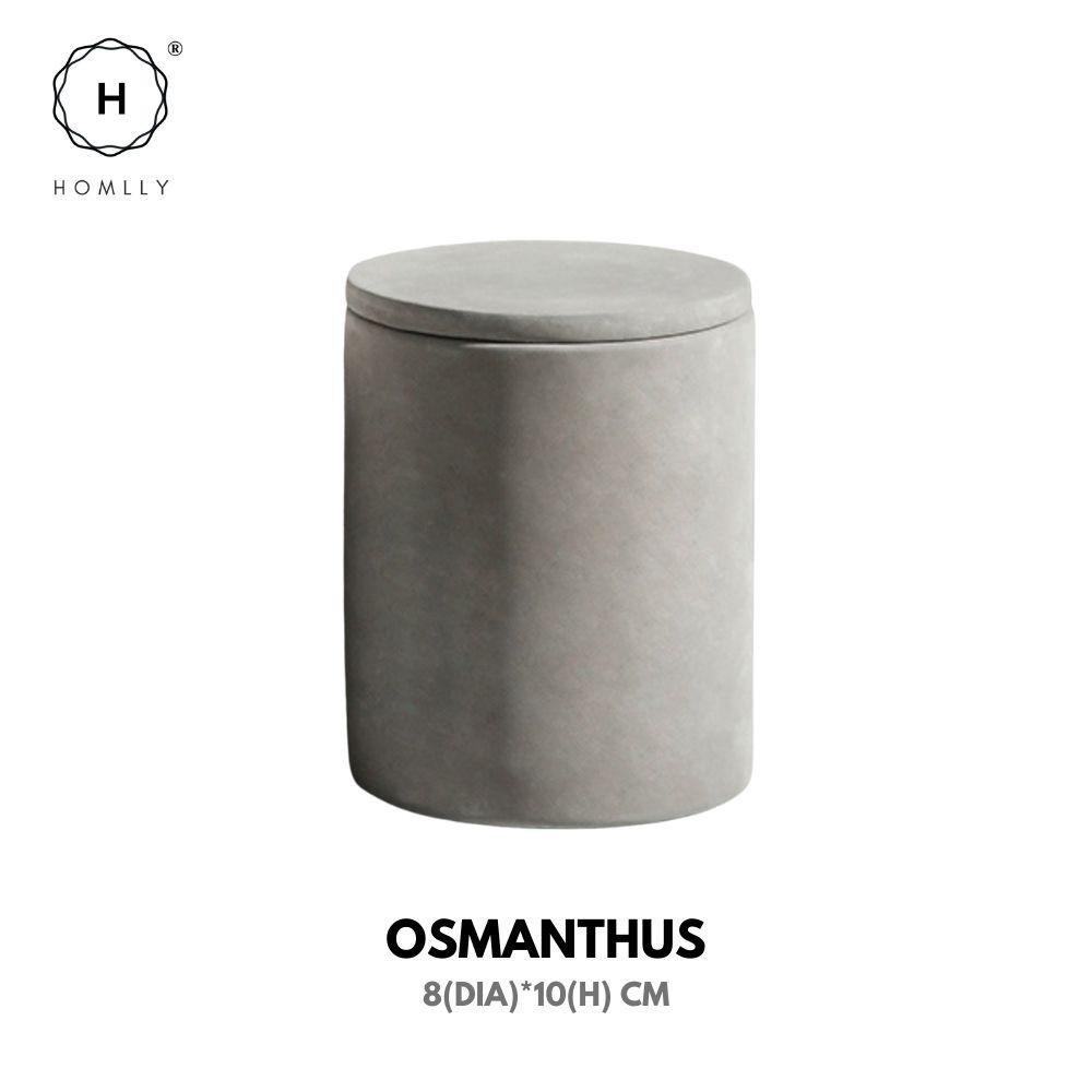 Homlly Apothecary Scented Soy Candles Wood Wick Concrete Holder