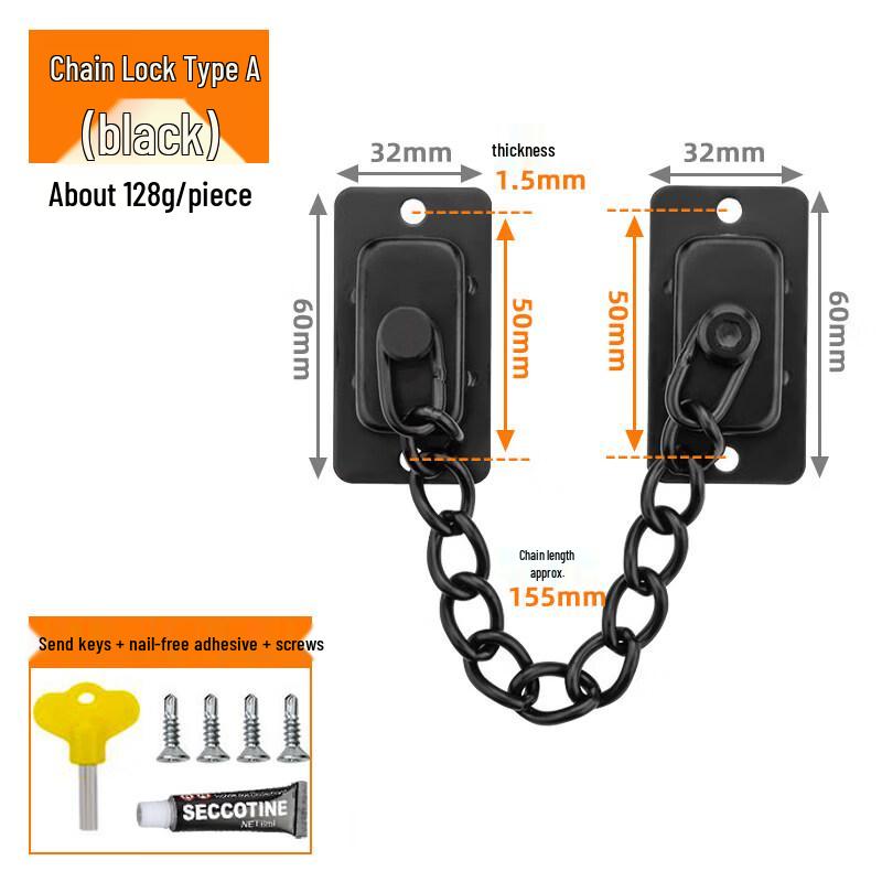 Rongyu Stainless Steel Window Security Chain Lock