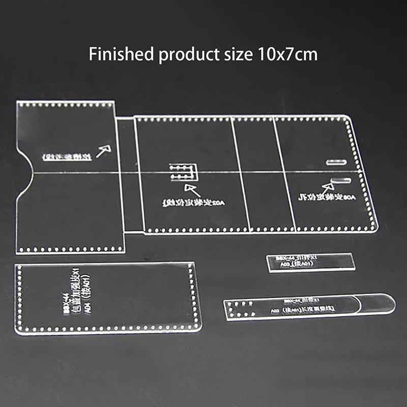 Kurzes Portemonnaie Leder Vorlage DIY Handwerk Lederherstellung Acryl Schablone Geldbörsen Handgefertigt Lederhandwerk Form Langlebig