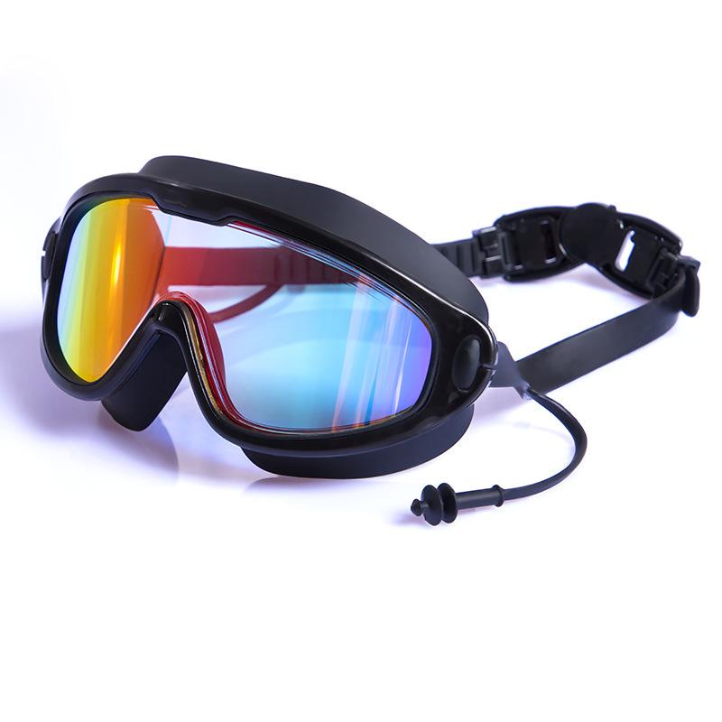 

Плавальні окуляри з великою оправою високої чіткості, гальванізовані плавальні окуляри озеро синього кольору