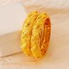 Middle East K Gold Plated Open Bracelet Ladies Light Luxury Jewelry, Gold Plated Bracelet