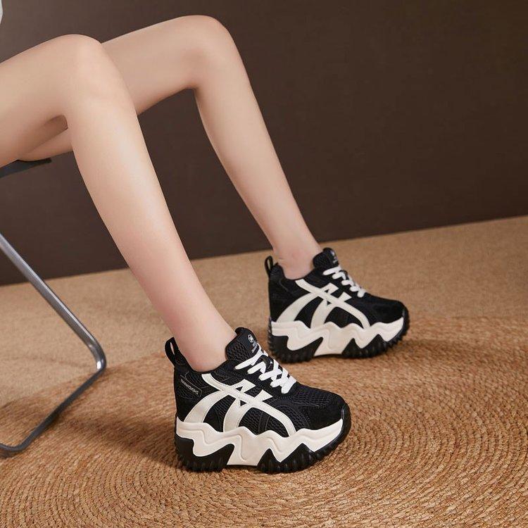 Inner height-increasing dad shoes women's 10cm 2025 autumn new sports shoes 13cm thick-soled German training shoes casual women's shoes