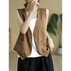 Short Waistcoat Sleeveless Top Vest Thin V-neck Short Vest Pure Color Sleeveless Women