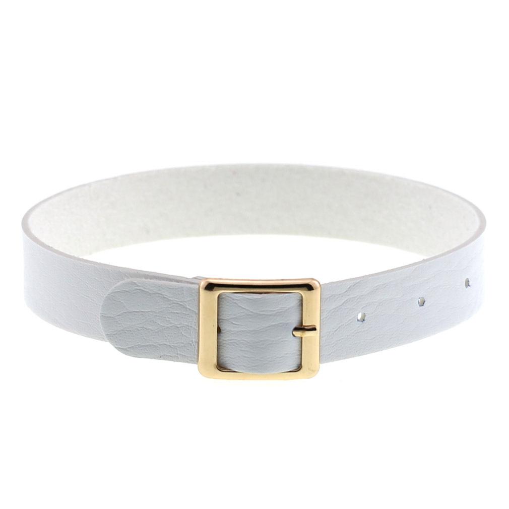 

DIEZI Sexy Punk White PU Leather Choker Statement Necklace For Women Men Gothic Lace Circel New Pendant Necklace Torques Jewelry белого золота