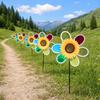 Colorful Windmill Ornaments for Garden and Yard, Decorative Double Layer Pinwheel Spinner for Kids, Outdoor Reflective Pinwheels for Patio Lawn