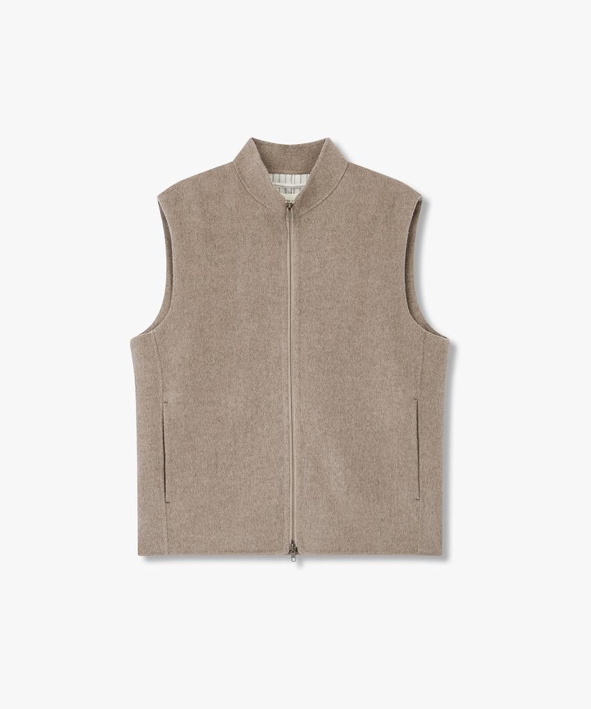Man On The Boon Cashmere Blend Handmade Vest_Beige 4715309022
