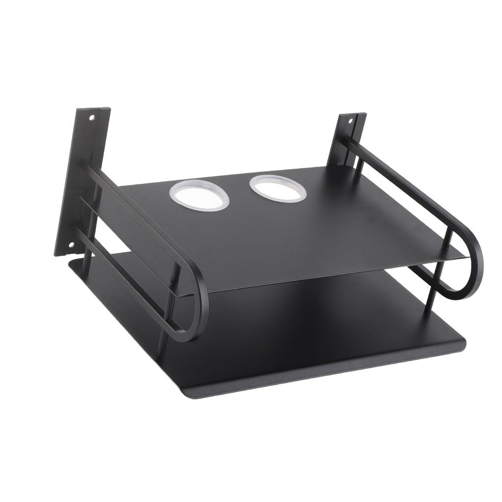 Doppelschichtiges schwebendes Wandregal, TV-Box-Regal, Wandmontiertes Router-DVD-Kabelbox-Regal für den Haushalt