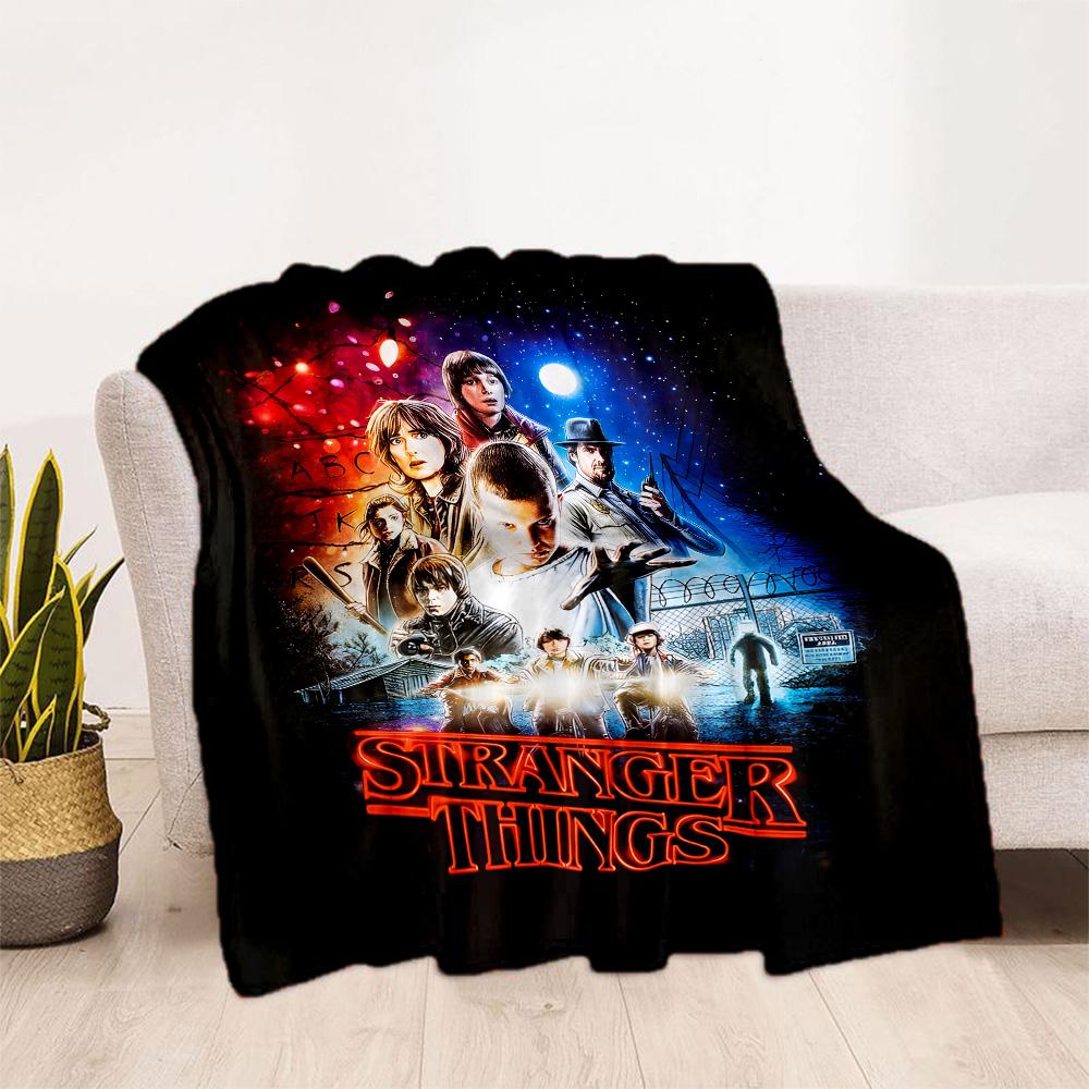Stranger Things Blanket Suitable for sofas,travel, living rooms also a good gift for friends and family Suitable for all seasons.