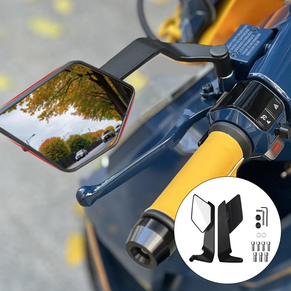 2PCS Motorcycle Rearview Mirror Invisible Wing Adjustable Rotating Side View Mirror For MT03 MT07 MT25 MT09 MT09 MT10 SP ABS