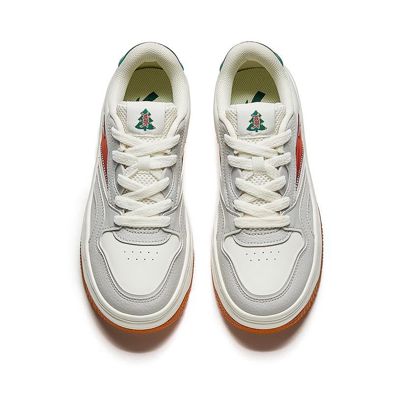 Anta Street Fun 2 Comfortable Versatile Non-Slip Wear-Resistant Low-Top Skate Shoes Women sneaker Gray White 922448077-2