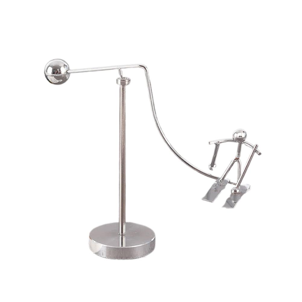 Stainless Steel Balance Ball Toy Creative Pendulum Cradle Iron Man Ornaments Decompression Desk Toy Early Education Tools Gifts