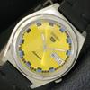 JAPAN VINTAGE SEIKO 5 AUTOMATIC 7S26A MENS GOLDEN COLOR DIAL WATCH A500778-5 R154-a500778