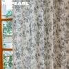 1PC NAPEARL Retro Black and White Floral Curtains with Tassel Edges and Semi Blackout Curtains for Window Kitchen Bedroom Living Room Home Decor