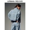 UR Women's Retro Ethnic Jacquard Denim Jacket