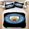 Manchester City Heritage Three-piece Set (1 * Duvet Cover + 2 * Pillowcase, Without Core) 2DFlat Christmas Birthday Gift Duvet Cover and Pillowcase