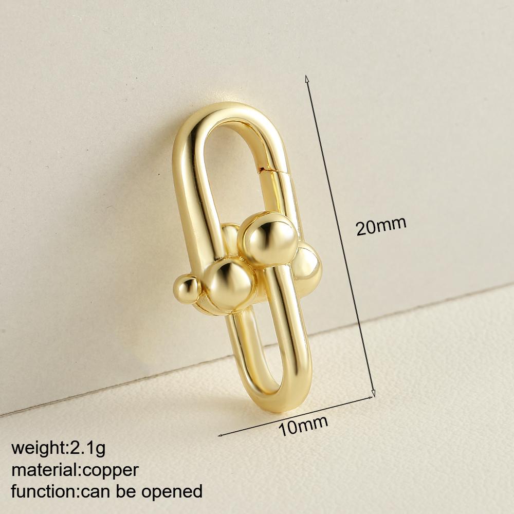 Can Be Opened Spring Clasp Chrms For Jewelry Making Supplies Gold Color Round Oval Buckle Diy Bracelet Necklace Accessories
