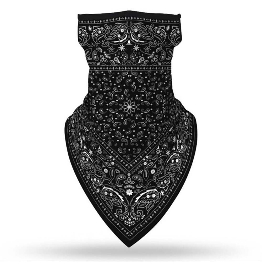 

Sun Protection Windproof Bandana Protective Silk Neck Protection Mouth Mask Wrap Scarf Face Mask D