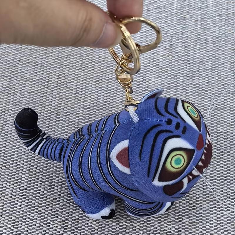 Anime Movie Kpop Demon Keychain Tiger Pendant Keyring Backpack Hanging Decorations Halloween Carnival Props Kids Gift