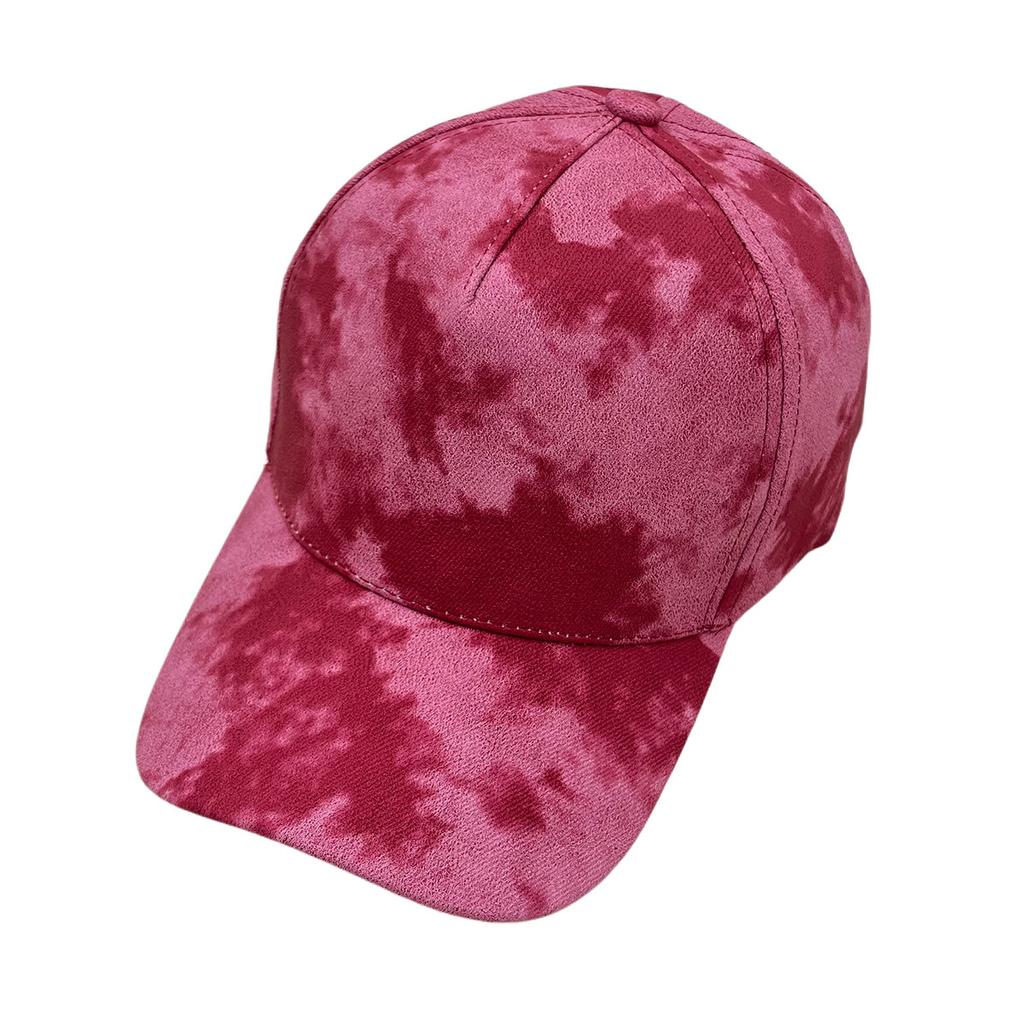 Casual hat imitation leather tie-dye baseball cap spring and autumn men's and women's outdoor sports sunshade sunscreen cap