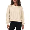 Women's Casual Color Cropped Crewneck Pullover Sweatshirt for Everyday Outfits