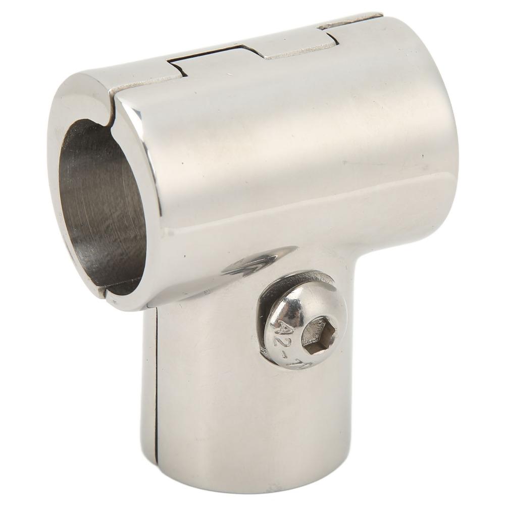25mm Tube Boat Hand Rail Fitting 90 Degree 3 Way Hinged Tube Fitting Tee Split Connector  Yachts