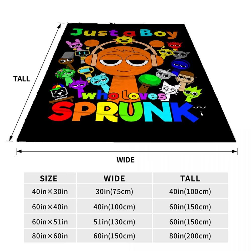 Sprunki Incredibox Game Soft Fuzzy Plush Throw Blanket for Couch Bed Multi-Sized Napping Bedspread All Seasons Comforter