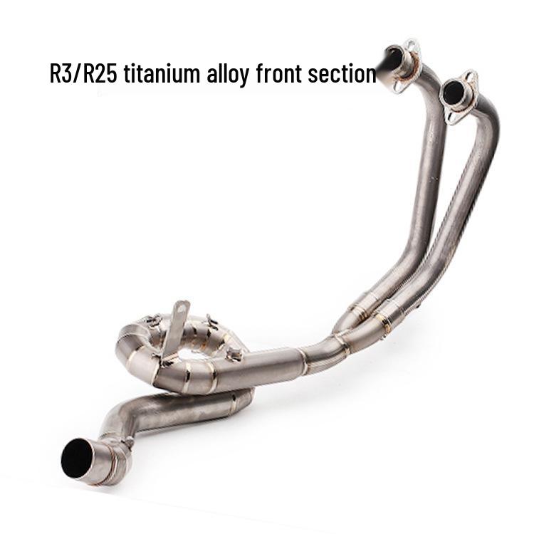 YZF-R3/R25 MT03 Motorcycle Titanium Mid-Section Front & Tail Exhaust Pipe