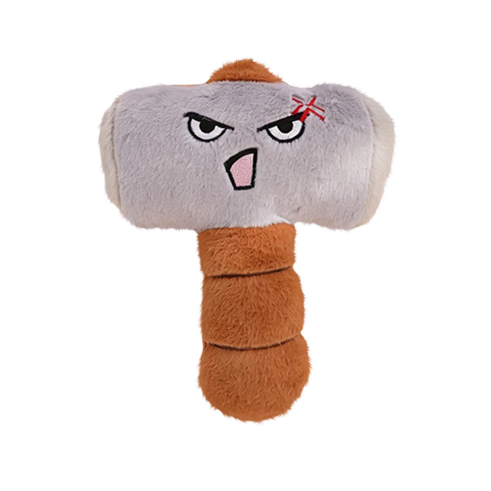 

Durable Plush Dog Toy Chewable Knife Shape Soft Stuffed Pet Toy for Interactive Play and Training One Size