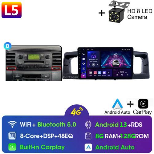 2Din Android14 For Toyota Corolla E120 E130 2000-2004 Car Radio Multimedia Video Player GPS Navigation Carplay Stereo Autoradio