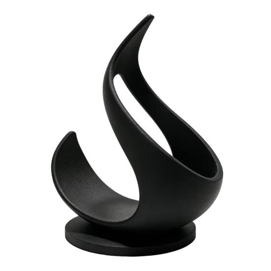 Flame Shaped Rack 3D Printed Wine Bottle Holder, Modern Sculptural for Home Ornament Bar, Decorative Tabletop Storage Stand, Creative Gift Holder