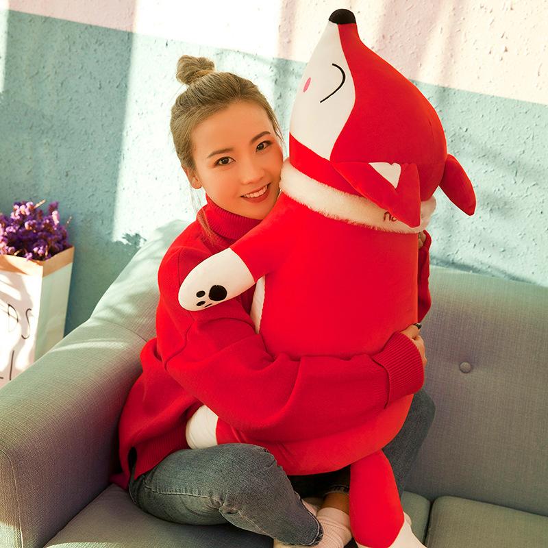 Simulation Animal Ragdoll Doll Fox Plush Toy Throw Pillow for Children Gift Doll