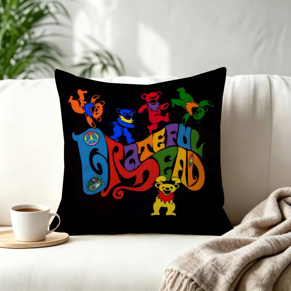 Album GGrateful DDead Band Cushion Cover Pillowcase Upholstery Sofa Throw Pillow Home Decor Pillowcas