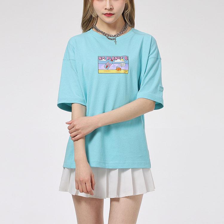 Puma Camiseta Gráfica Downtown Feminina Tops Azul 531438-49