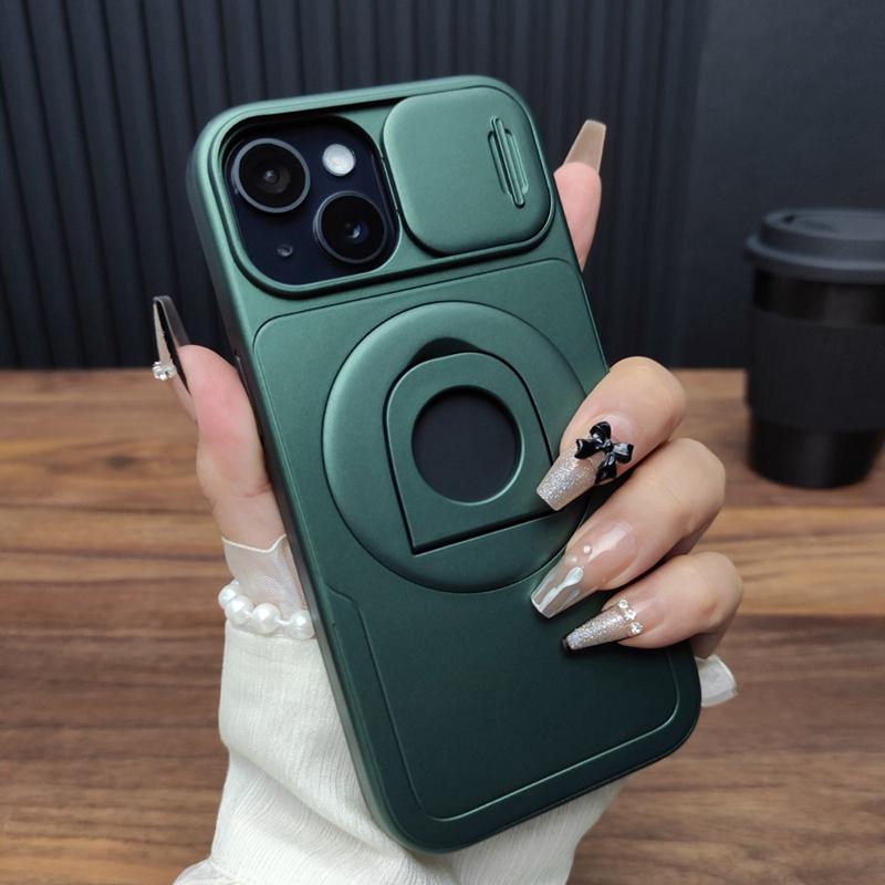 

Phone Case For iPhone 11 12 13 14 15 16 Pro Max X XS XR 7 8 Plus Magnetic Ring Bracket Camera Protection Cover For iPhone XS Max