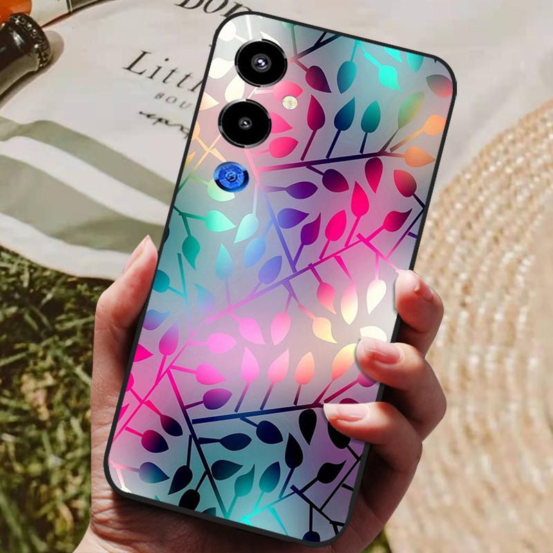 For Tecno Pova 4 Pro Case Cool Painted Silicone TPU Soft Cover for Tecno Pova4 Pro Cases Pova 4Pro Black Protective Phone Shells