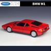 WELLY 1/24 BMW M1 Alloy Classic Sports Car Model Diecast Metal Racing Car Vehicle Model Simulation Collection Childrens Toy Gift