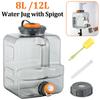 8L /12L Camping Water Jug with Spigot Water Container Portable Emergency Water Storage for Camping Outdoor Hiking
