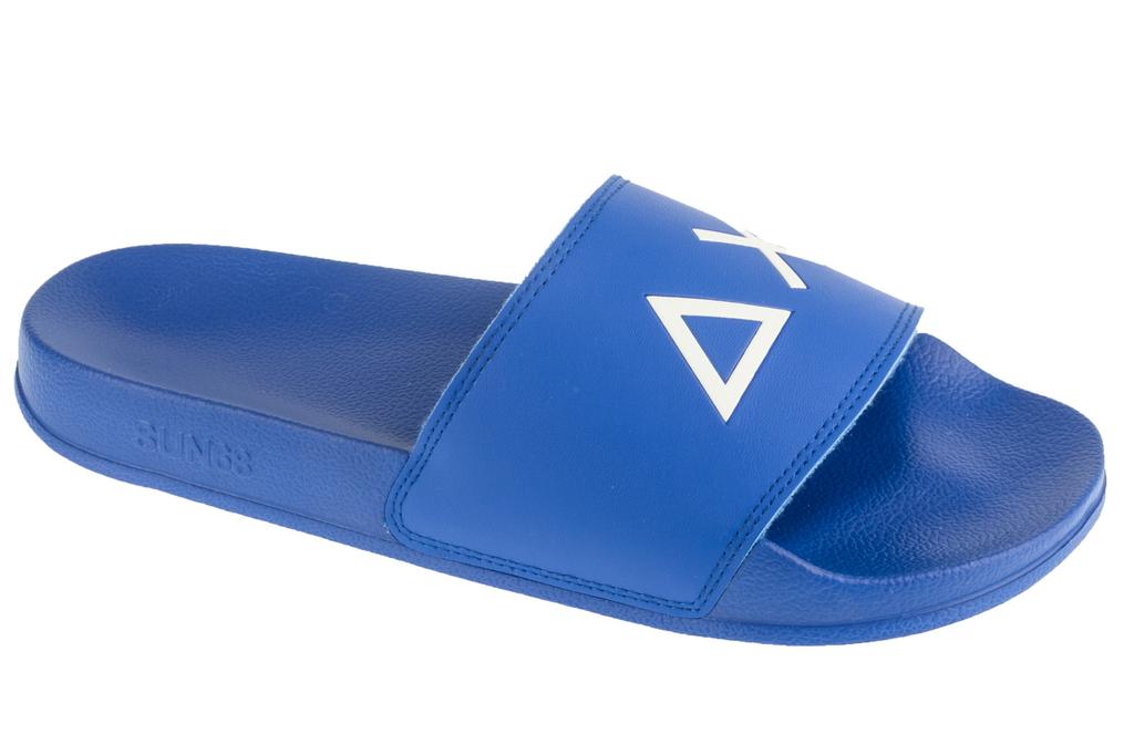 SUN68 Slippers Logo, Mens blue Slides