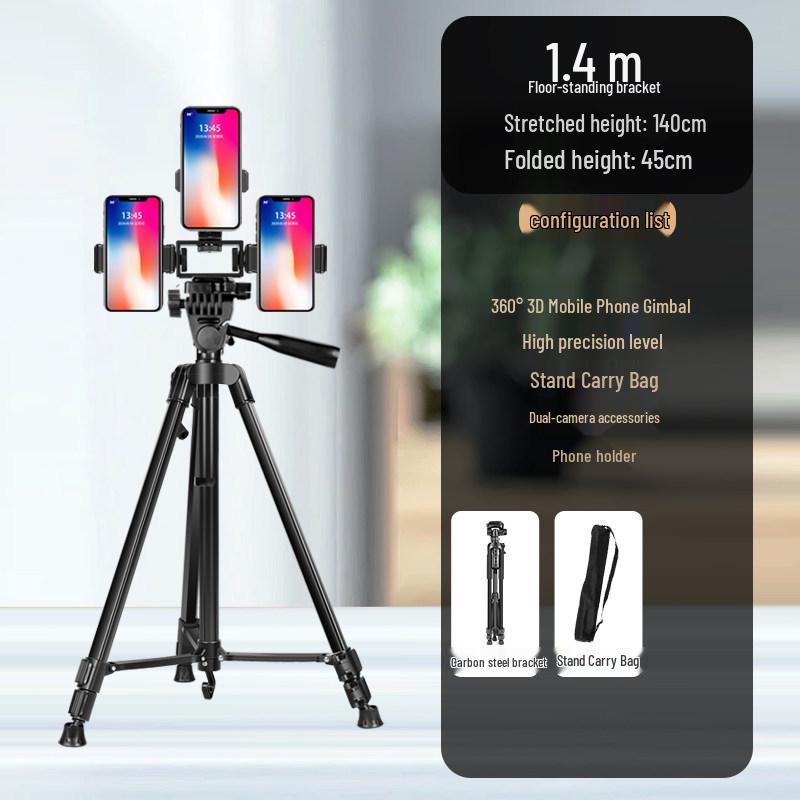 2024 Universal Phone Holder with Fill Light for Live Streaming and Outdoor Content Creators