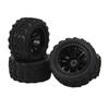 4pcs RC Car Wheels Tires Universal 10 Spoke Rims Rubber with M4 Lock Nut RC Car 1/10 Wheels Tires fo
