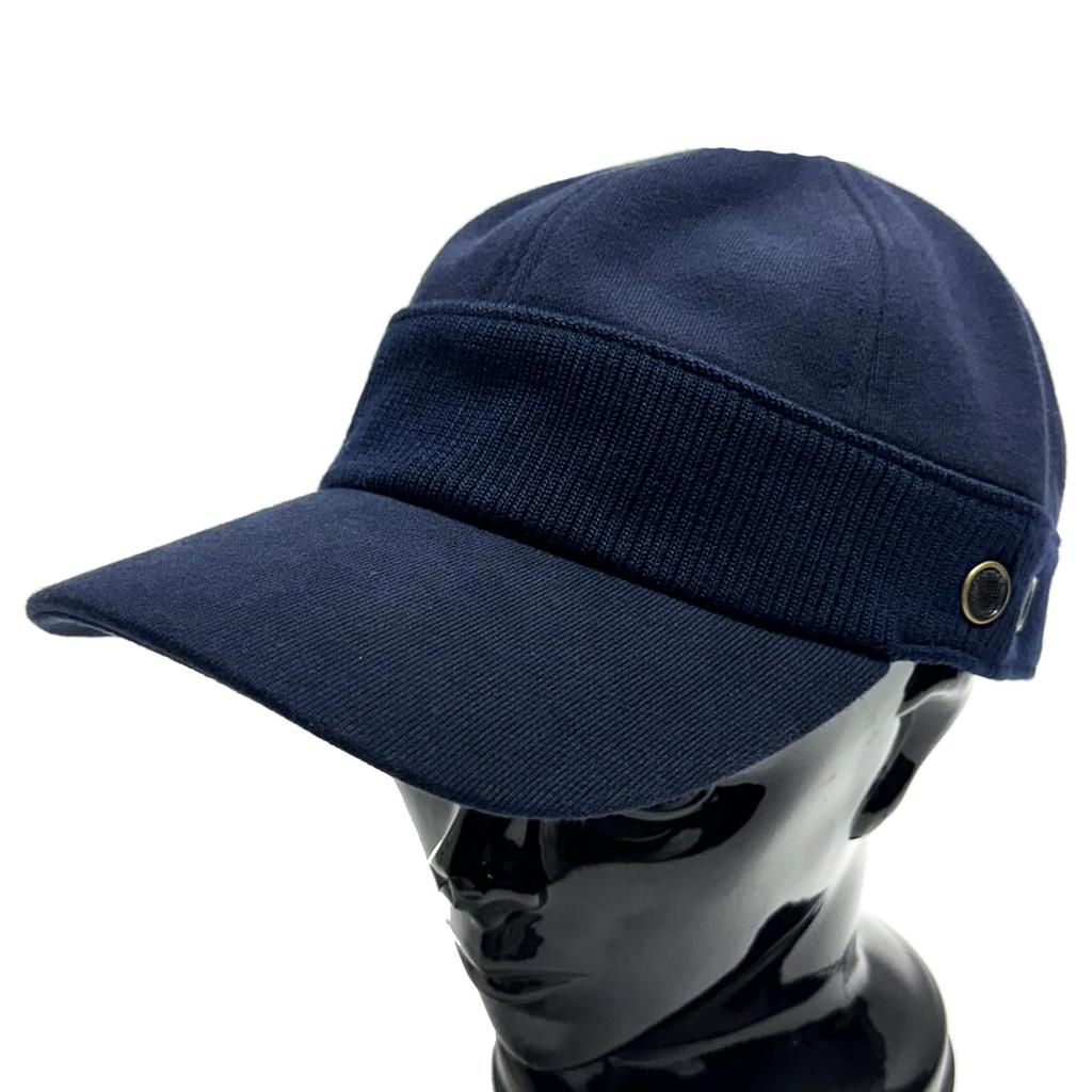 Of Large Size Rib Cap Cap Popular Design Soft Sweat Material Washable Hat Soft Material with Beautiful Shape Adjustable XL Navy [Sense Grace]