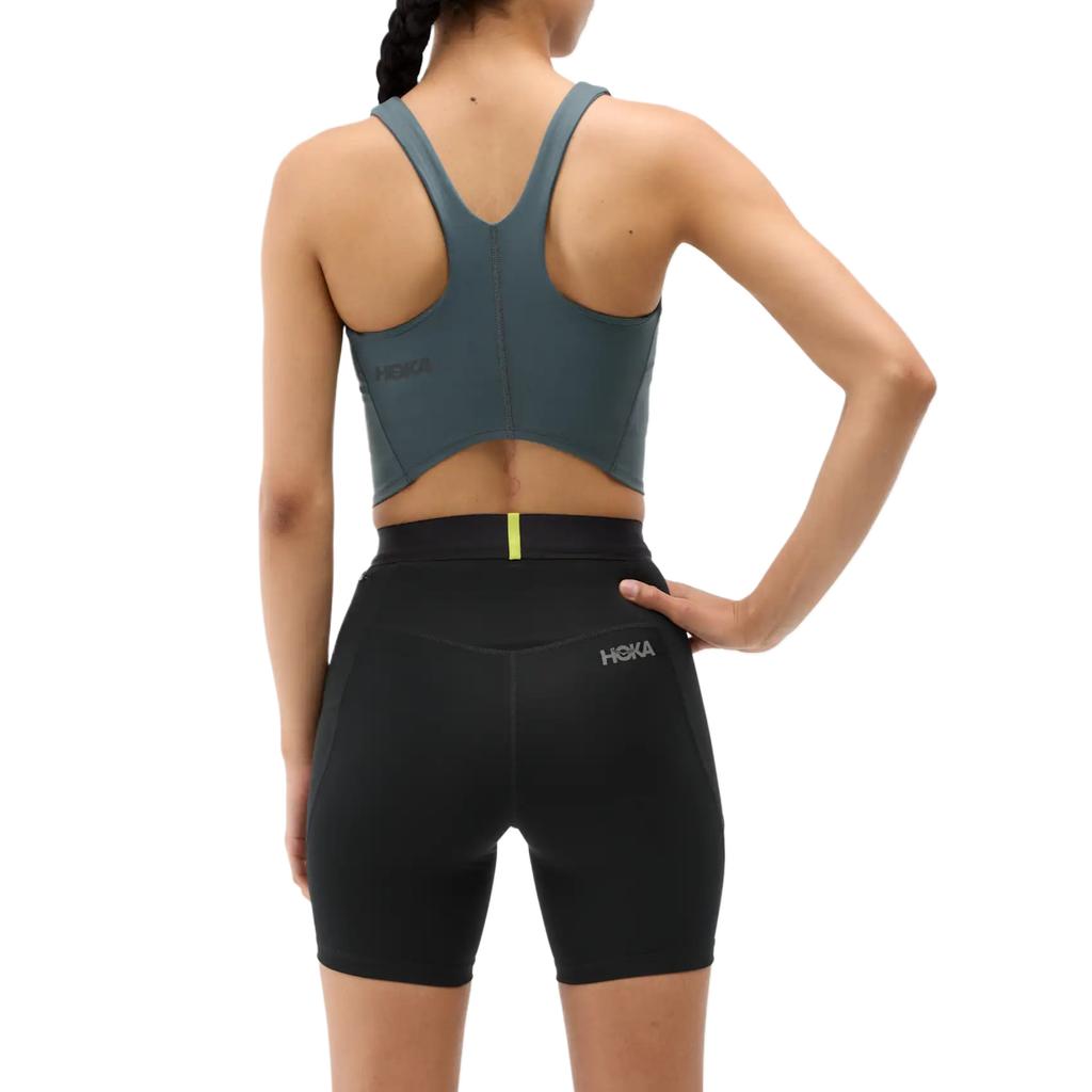 Hoka One One Elaro Crop Solid Color Sleeveless Fitted Sports Tank Women tops 1141760-FDDN