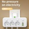 EU Wall Plug Power Strip – 2 Versions: Standard or with USB Type-C, Wall Charger for Home & Office
