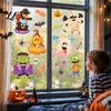 Halloween Static Window Clings Clings, Cartoon Ghost Pumpkin Witch Monsters Decals, Waterproof Holiday Party Atmosphere Props Removable Glass Stickers
