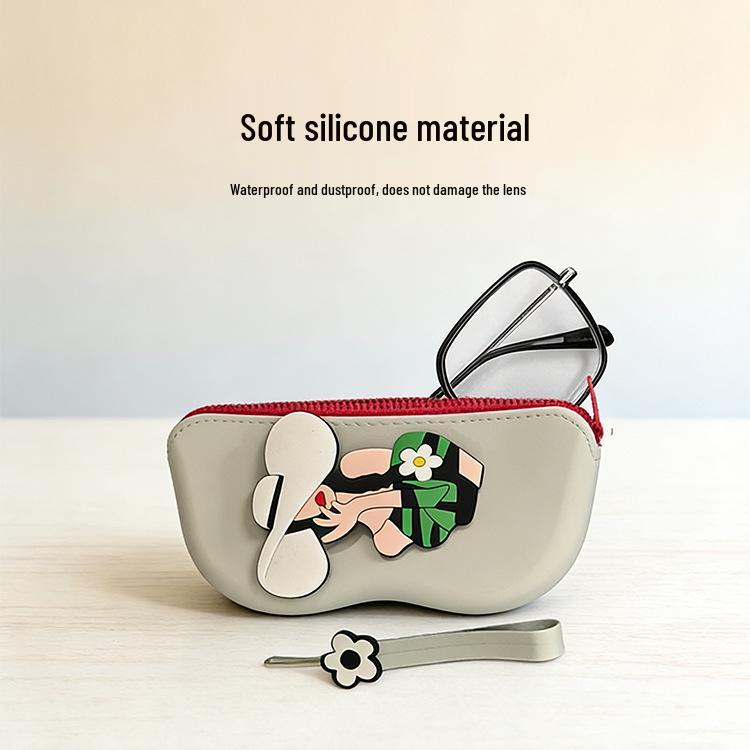 Cross-border Silicone Eyeglass Pouch: Portable & Fashionable DIY Sunglasses Protection Case