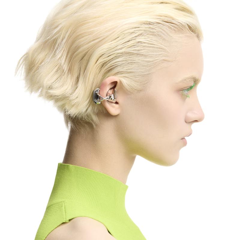 OF HUNGER Gray Zircon AI Ear Clip Bluetooth Earphone