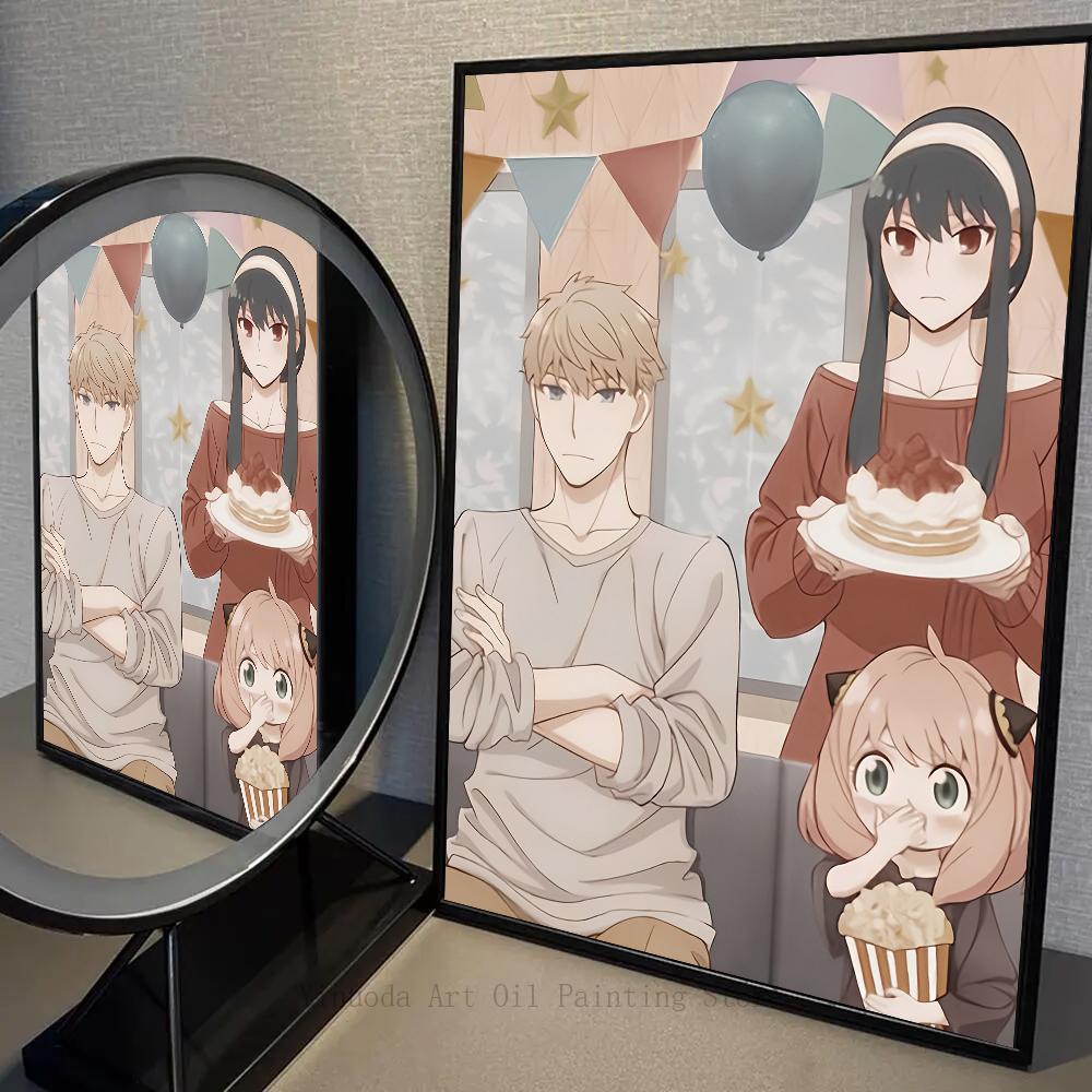 1PC Anime Spy X Family Comic Book Poster Poster Self-adhesive Art Waterproof Paper Sticker Coffee House Bar Room Wall Decor