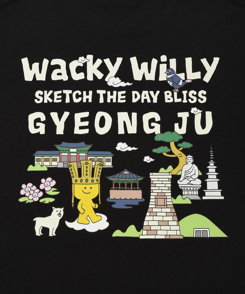 WACKY WILLY Kiki Travel Series Racing T-Shirt Black