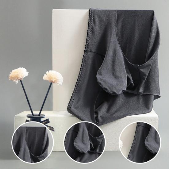 Men Briefs Thin Bouncy Breathable Soft Quick-drying Protective Ice Silk U Convex Male Underpants Men Intimate Clothes